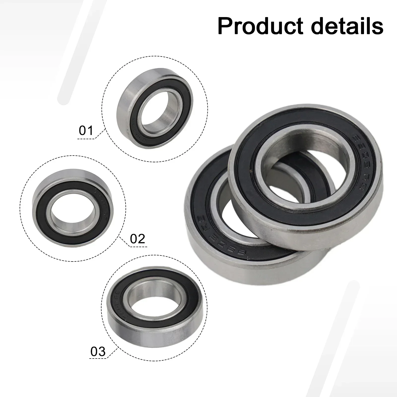 Bicycle Bearings 2 Pcs Bicycle Rubber Seal Metal Bearings Accessories 6902RS (61902-2RS) Thin Section Bearings 15x28x7mm