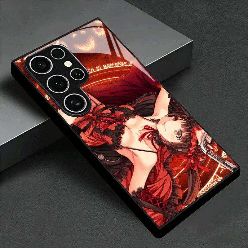 Date A Live Tokisaki Kurumi Shockproof Glass Phone Case - Stylish and Durable Protective Cover