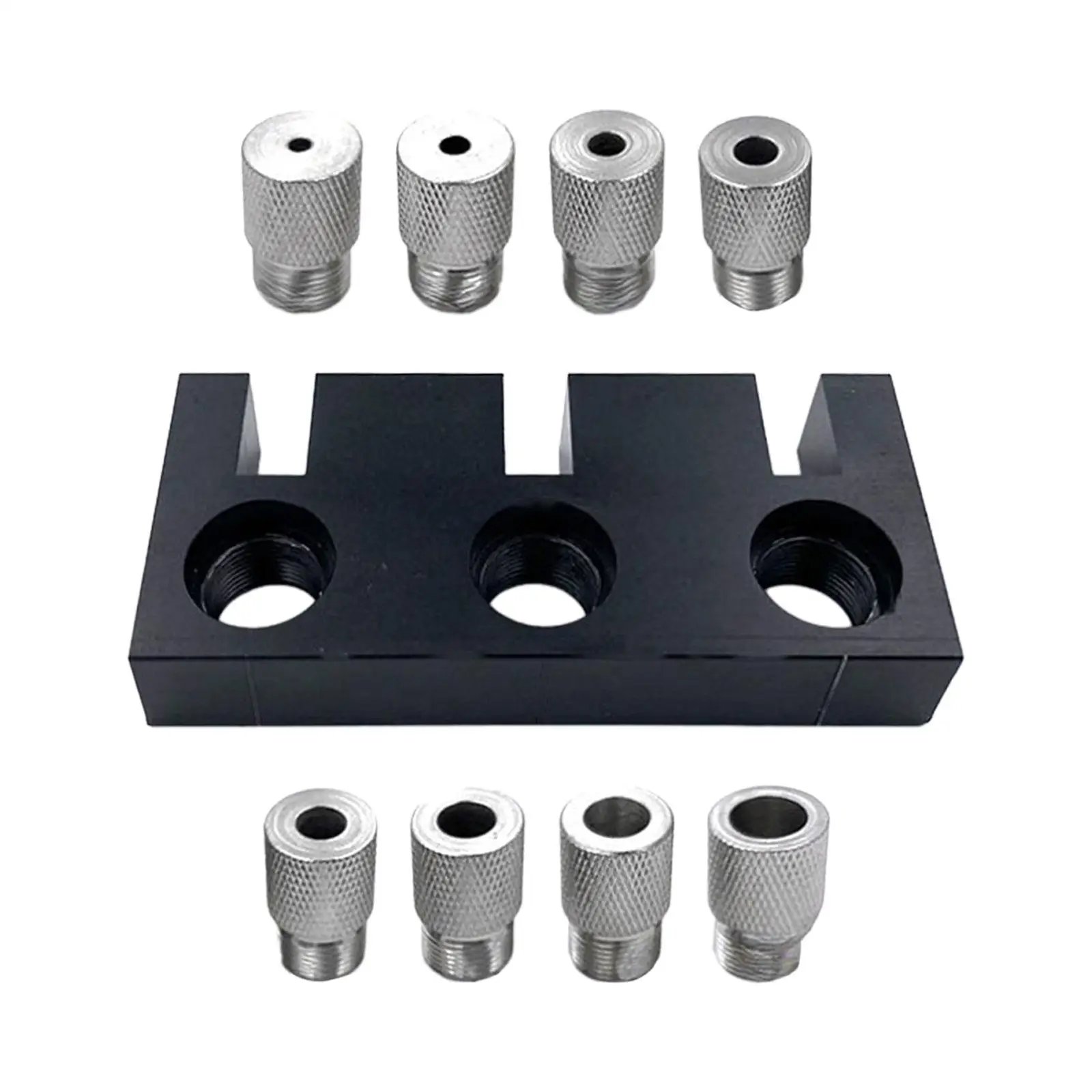 

Woodworking Drill Guide Metal 3 in1 Multifunctional Aluminum Alloy Guide Jig