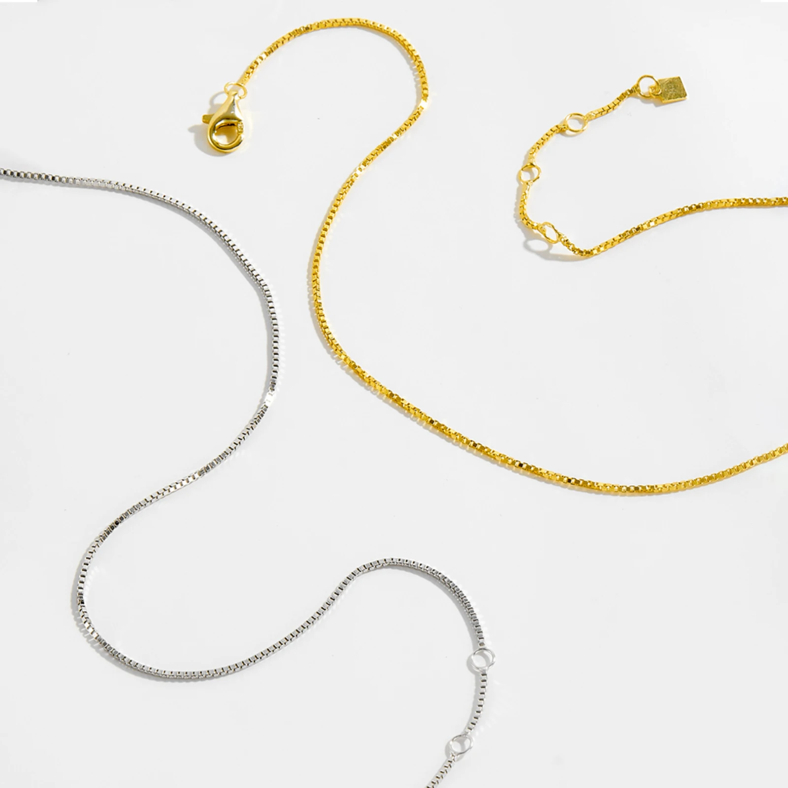 ANDYWEN 925 Sterling Silver Gold Boyfriend Bold Chain Anklet