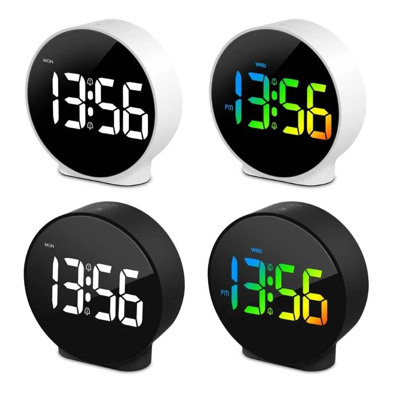 

Multifunctional LED Desk Clock Desktop Clock Table Snooze Clock for Home Office