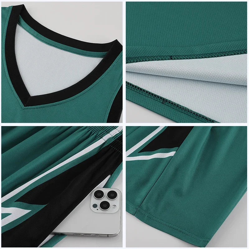 Design Breathable Basketball Shirt Sport Wear Quick Dry Collage Team Basketball Jersey Set Mens Uniform 5822