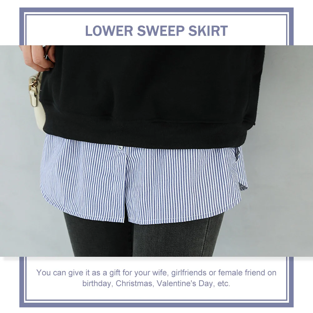 Extender Skirt Skirts Fake Hem Lower Sweep Hemline Layering Dress Shirts for
