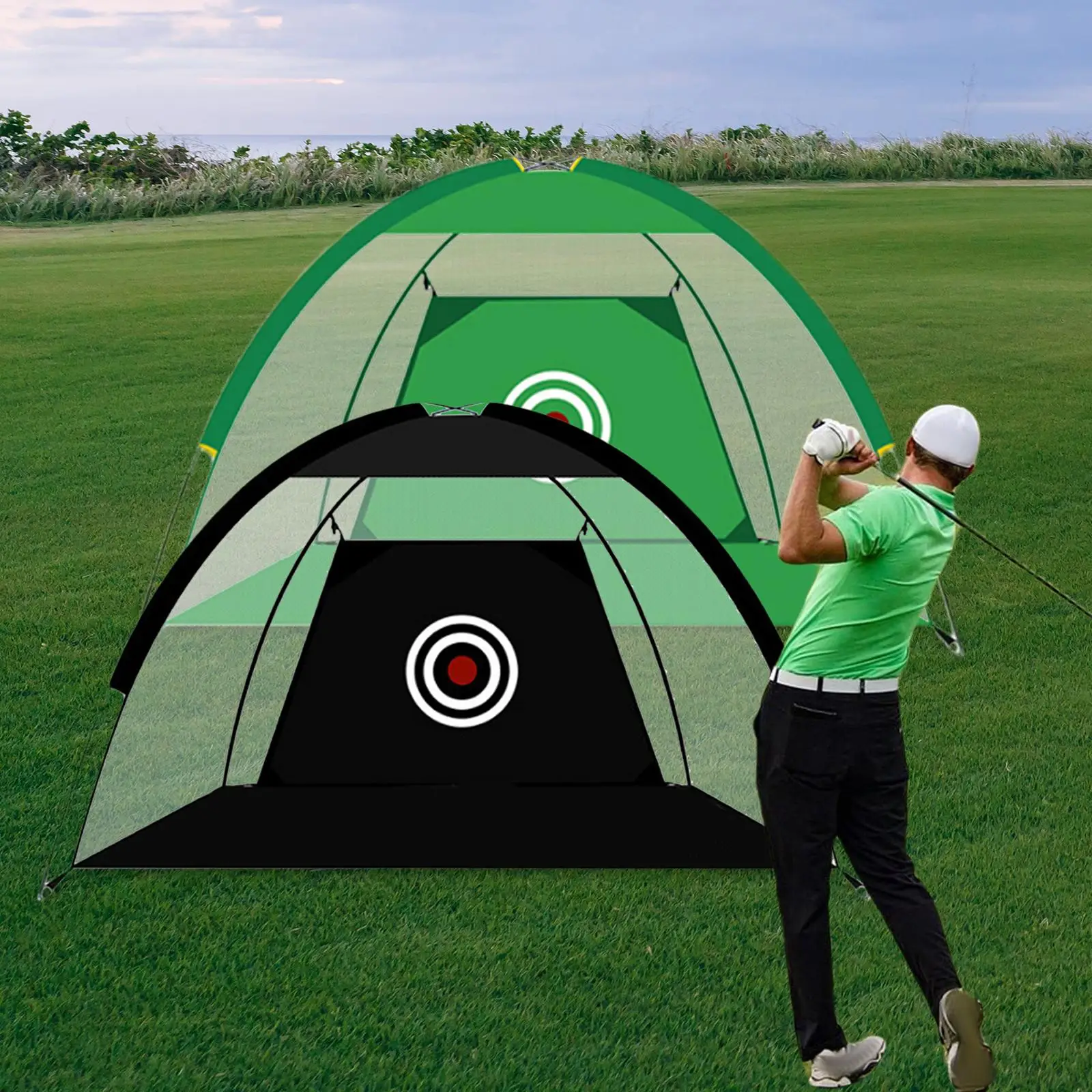  Golf Hitting Cage Practice Nets Training Aid Driving Chipping