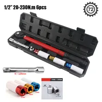 Clé dynamométrique 72T 1/2 ''3/8'' 1/4 '', entraînement carré préréglé, clé de couple de vélo, cliquet bidirectionnel, outils manuels pour voiture et vélo 6