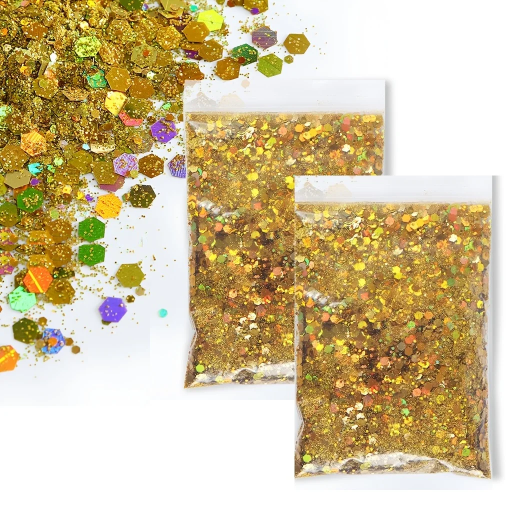 Holographic Iridescent Chunky Glitter Flakes