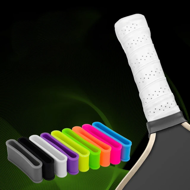 9pcs Pickleball Paddle Racket Grip Bands Tennis Racquet Secures Anti-slip Silicone Overgrip Ring Comfort Grip Strap 5