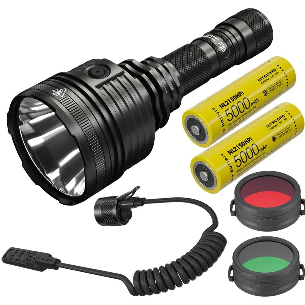 

NITECORE P30i Rechargeable Powerful LED Flashlight CREE XHP35 HI 2000LM Work Light +21700 Battery for Self Defense Camping