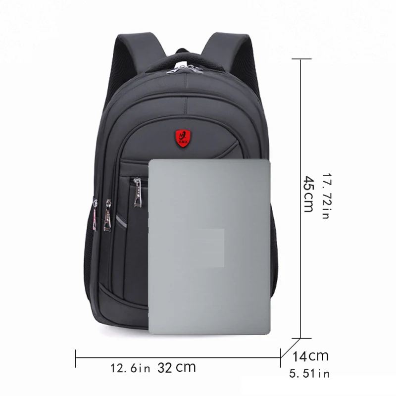 Men's large capacity Backpack - backpack with 15.6 inch laptop compartment, multiple zip pockets, commuter Backpack