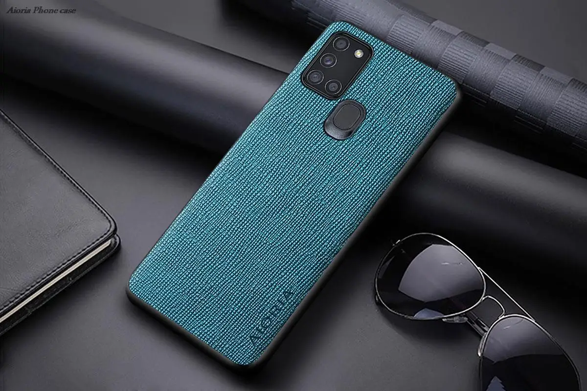 Case for Samsung galaxy A21S A21 coque Concise cross pattern Pu Leather soft TPU&Hard PC phone cover for samsung a21s case cute phone cases for samsung 