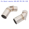 Slip On Motorcycle Mid Connect Pipe Middle Link Tube Stainless Steel For Ducati Monster 696 695 795 796 1100 All Years