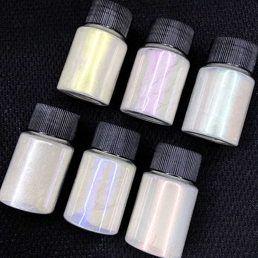 White Symphony Pearl Mica Powder Car Mermaid Paint Color Cosmetics Eyeshadow Soap Dye Pigment Polarized Violet Nail Glitter Dust nail powder nail glitter nail pigment mica powder