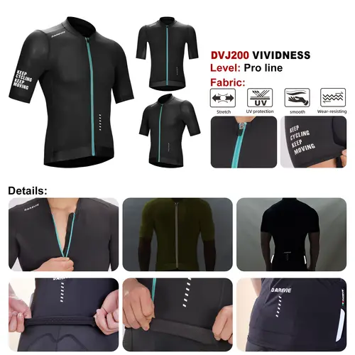 DAREVIE Cycling Jersey Anti-UV SPF 50+ Anti-Slip Pro Line Man Cycling Maillot Cool Technology Quickly Dry Female Clothing - Image 4