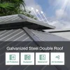 gazebo.10x12 Ft Hardtop Gazebo, Heavy Duty Aluminum Metal Frame Permanent Pavilion, Outdoor Double Roof Canopy144Lx120Wx115.2H 2