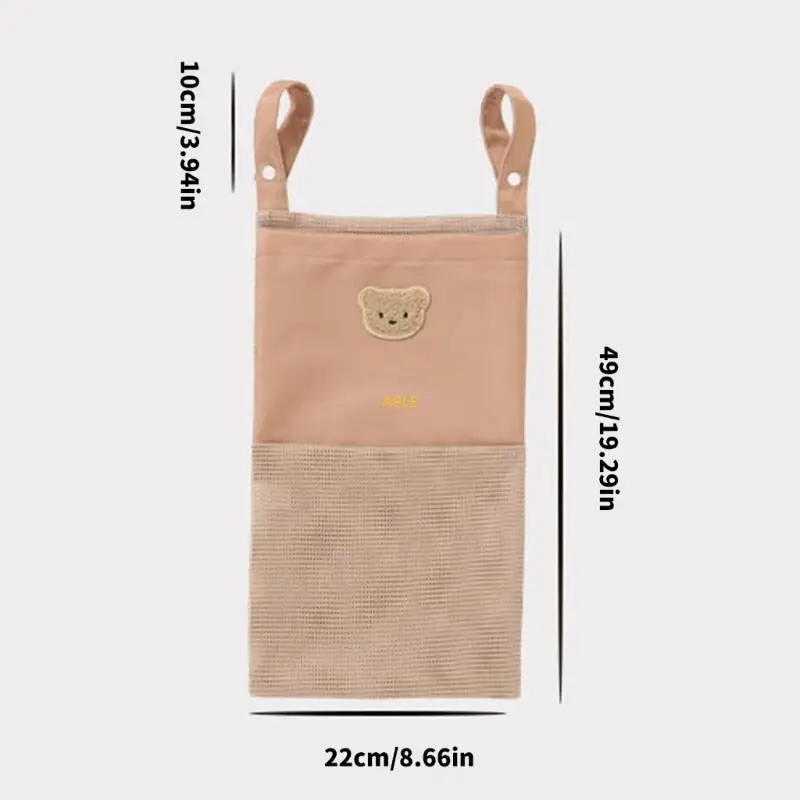 공간 절약형  침대 레일 주최자 통기성 다중 포켓 디자인 기저귀 젖꼭지 용 소형 접이식 보관함