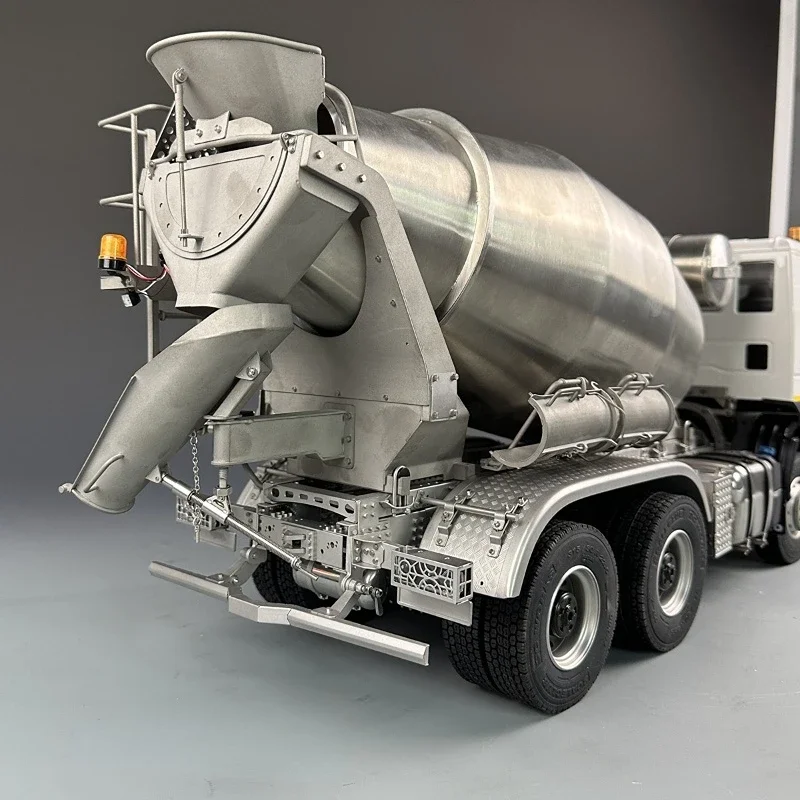 Rc 1/14 Truck Model 6x6 Cement Mixer Wheel Minus Axle Full Metal Remote Control with Open Door LESU Toys for Boys 3