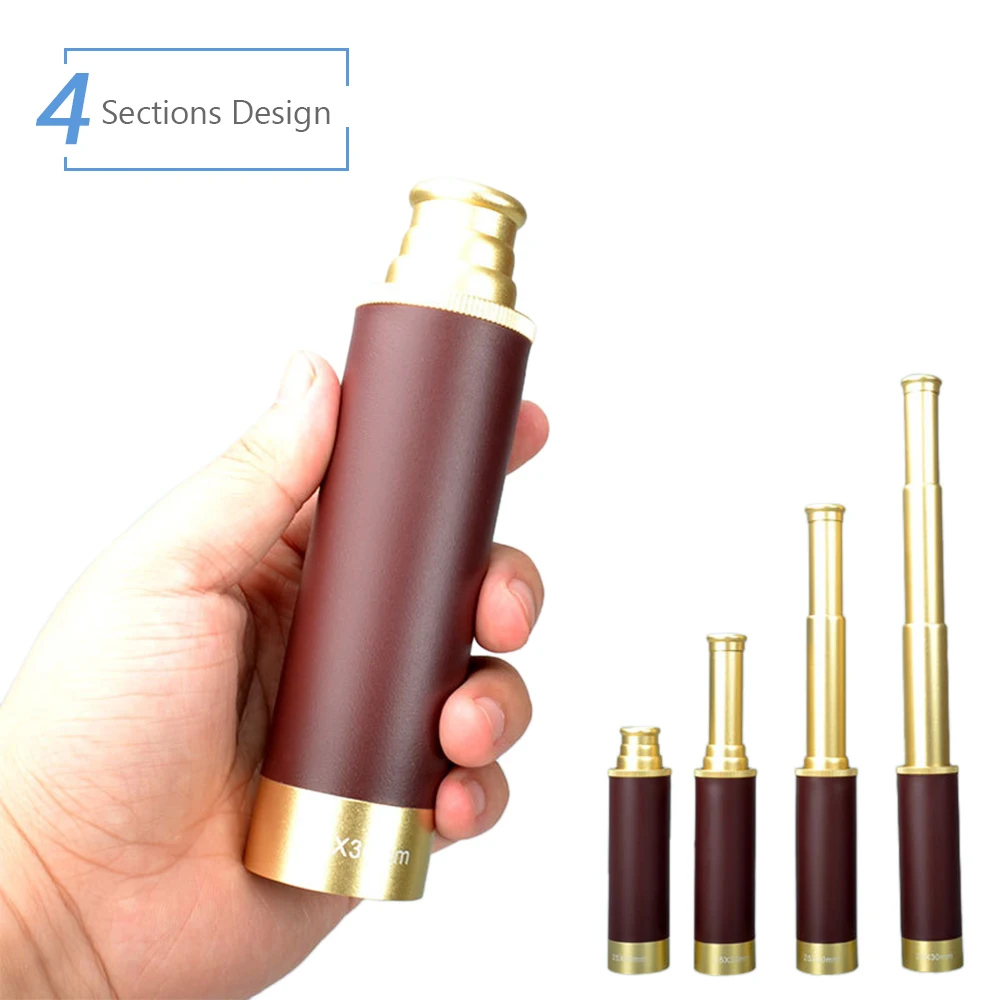 Vintage Collapsible Zoomable Waterproof Pirate Spyglass Telescope