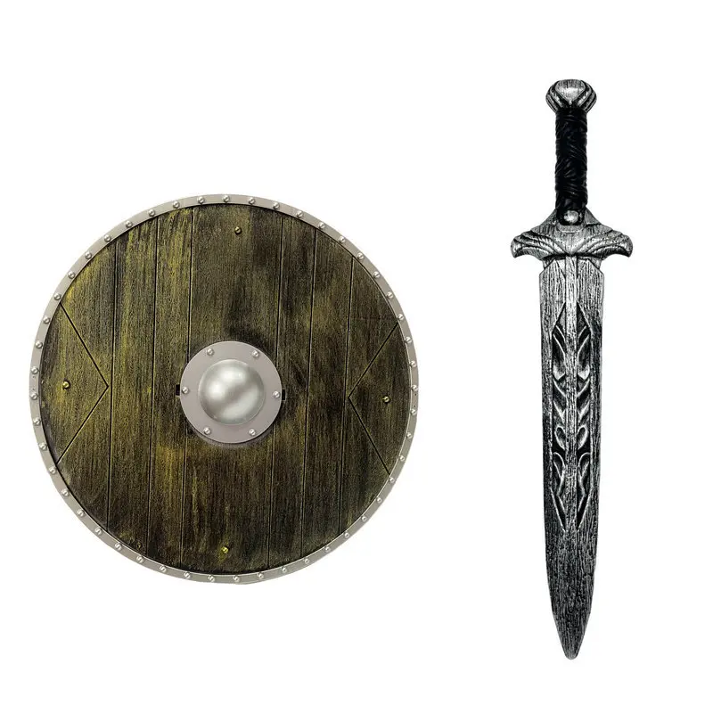 Funny Weapon Shield Long Sword Sword Prop Warrior Simulation Samurai Weapon Medieval Weapons Cosplay Party Halloween Props