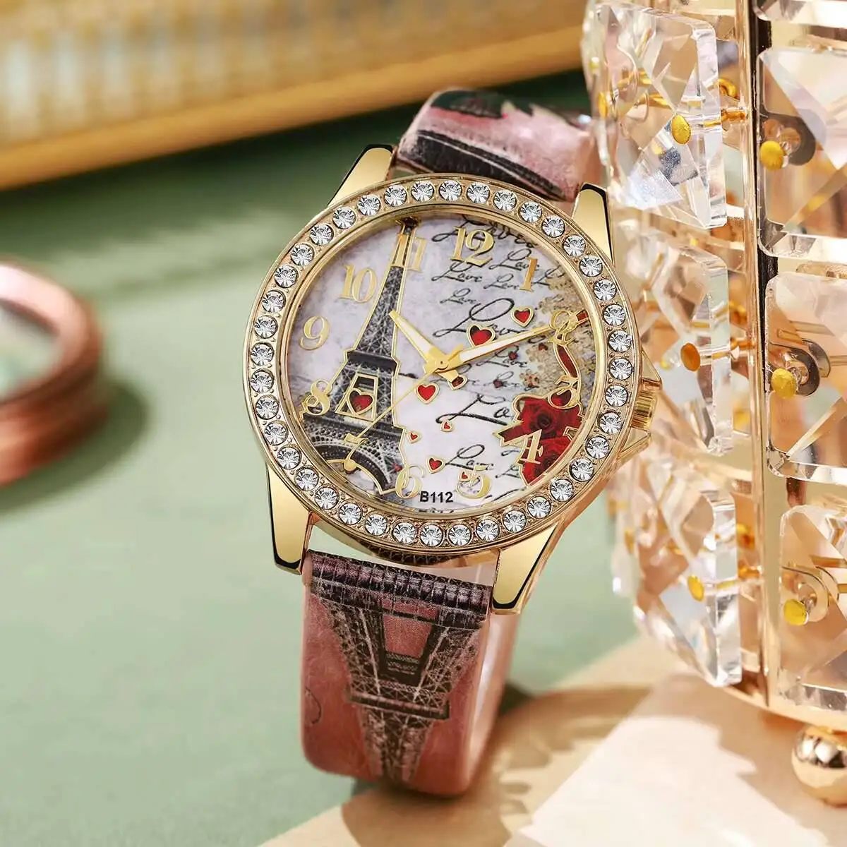 Fashion Flowers Women Watches Casual Leather Strap Analog Quartz Watch Reloj Mujer Girls Clock Gift Relogio Feminino - 5