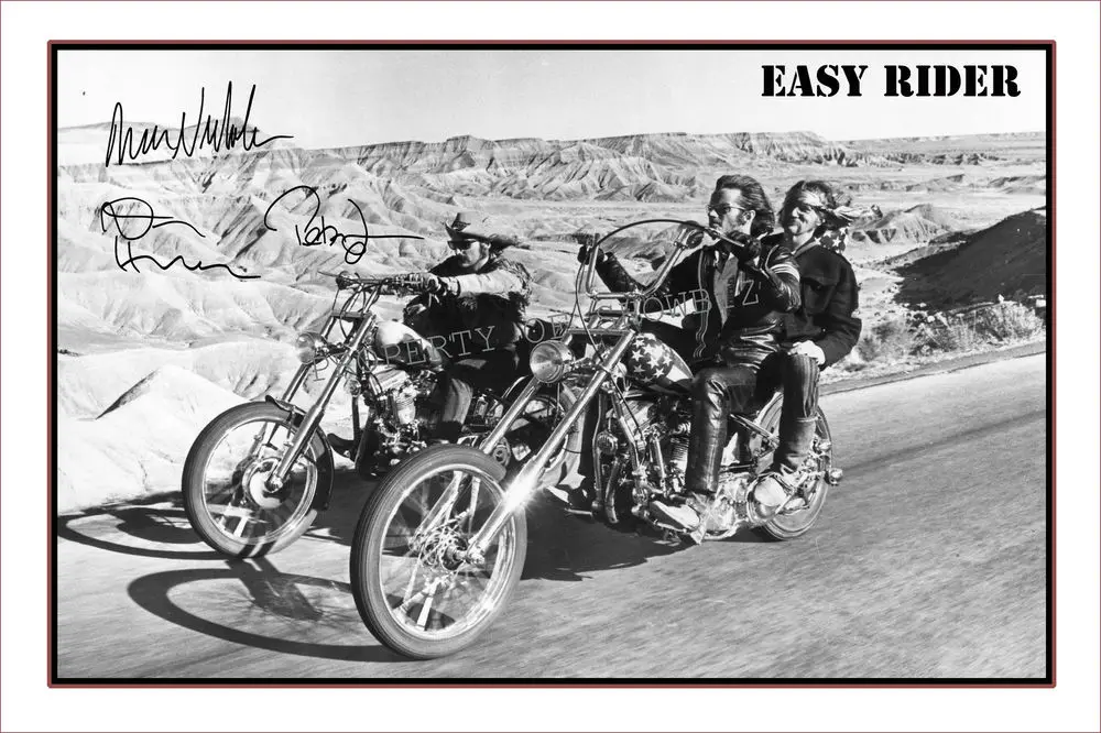 Più Stile Easy Rider Classic Movie Art Print Silk Poster Home Wall Decor 24X36Inch