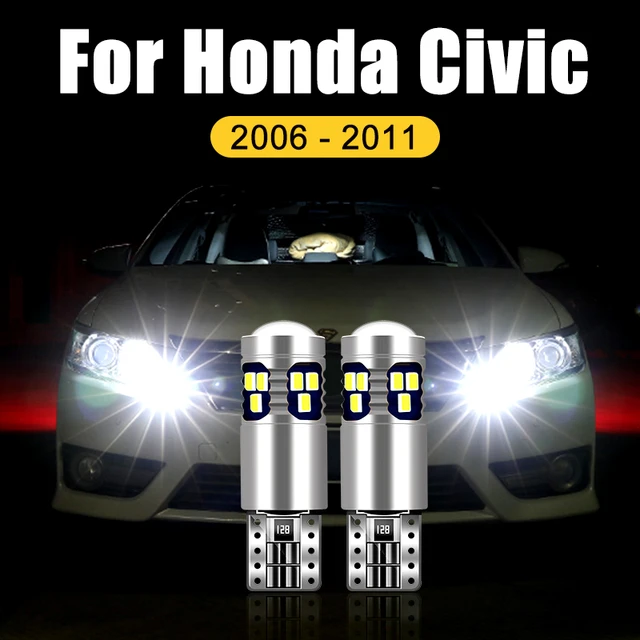 For Honda Civic 8 2006 2007 2008 2009 2010 2011 2PCS T10 12V W5W LED Car  Clearance Lights Parking Lamps Width Bulbs Accessories - AliExpress