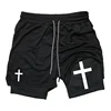 2-in-1 Workout Running Shorts for Men Summer Gym Performance Shorts with Phone Pocket Compression Towel Loop Workout Active Wear
