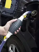 Manual Fuel Transfer Pump Kit – 3-Piece Set with Suction Hose & 2 Clamps, Durable Plastic Material