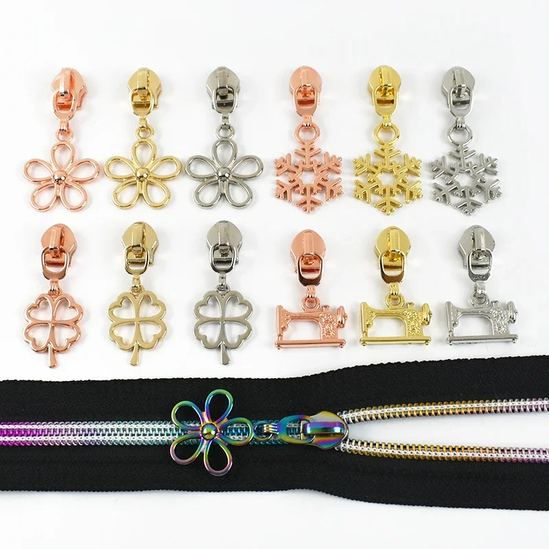 5/10Pcs Bag Zippers Repair Slider for 5# Nylon Zip Backpack Closure Zipper Puller Head Purse Replacement Zips Lock Accessories
