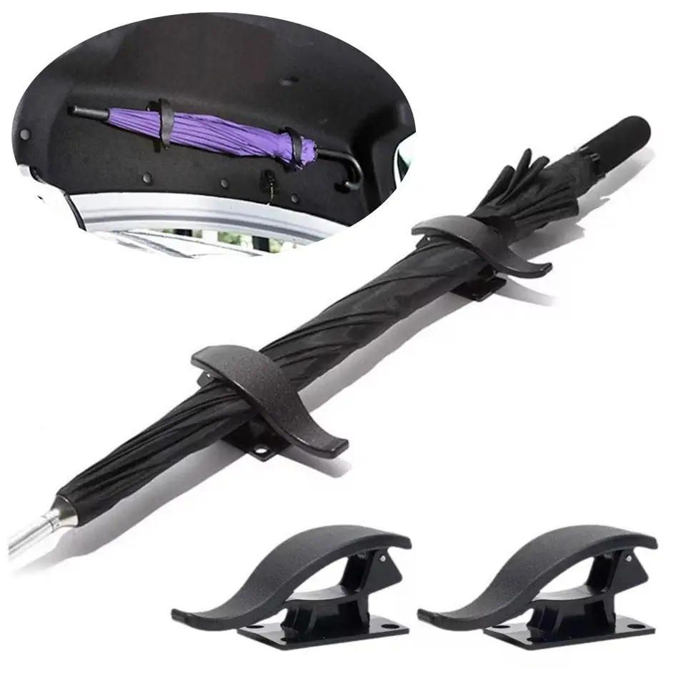 Crochet Universel Pour Siège Arrière De Voiture, 2 Pièces, Porte-parapluie De Cofe Polyvalent, Rangement De Parapluie De Voiture, Rangement D'accessoires D'intérieur De Voiture