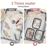 Sac à cosmétiques pour médicaments, organisateur de voyage de grande capacité pour femmes, pochette de toilette facile à essuyer et propre, sac de toilette de voyage à usage quotidien 5