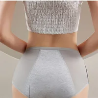 Culotte Menstruelle Taille Haute en Coton, Sous-Vêtement Menstruel 2