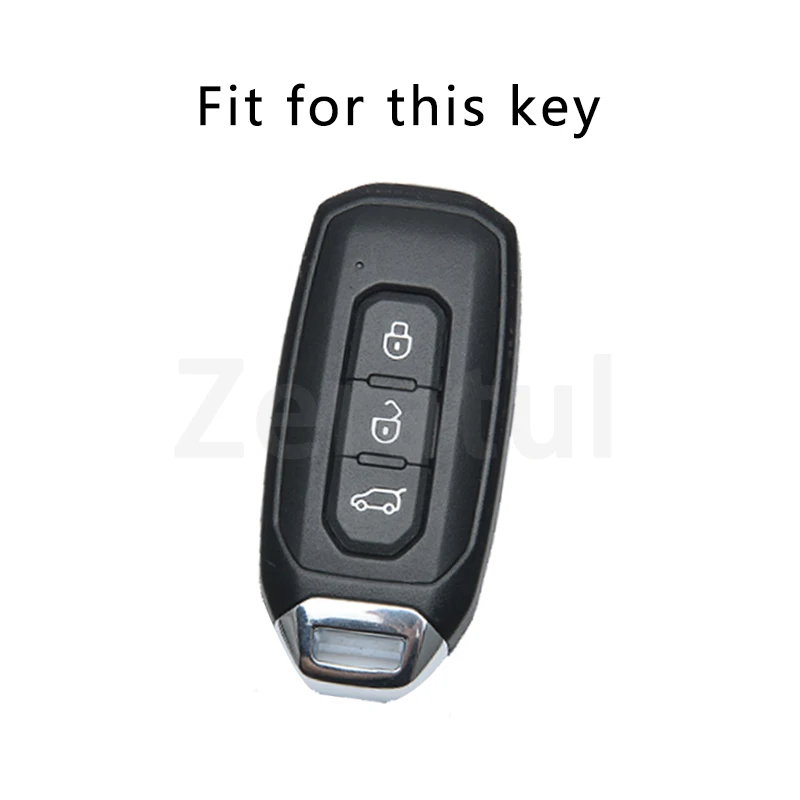 Key Case Cover, Car Key Shell For Ford Territory EV Auto Smart Key Cover Case Bag Holder 3 Buttons Soft TPU Car Key Shell Fob Protector Accessories