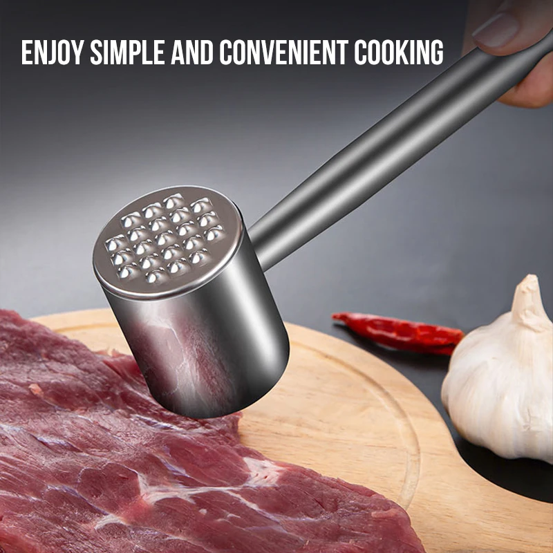 WALFOS Household Stainless steel Knock Loose Beef Mace Steak Tender Meat Beat Hammer Kitchen Tenderizer Meat Hammer