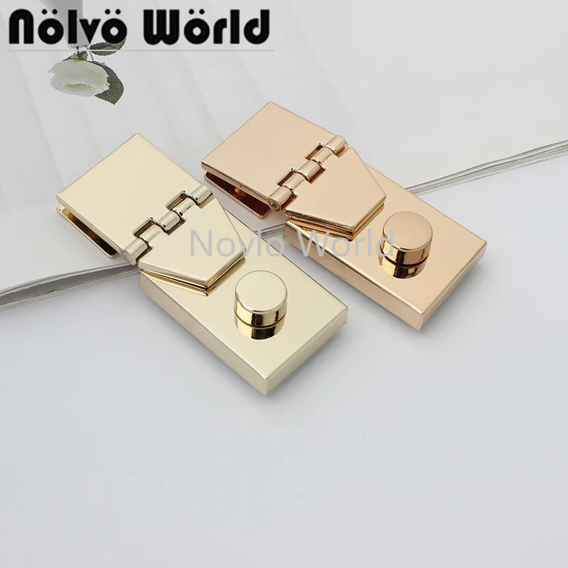 5-30sets 4 colors 25*63mm rectangle shape metal press lock for shoulderbag metal clasp bag accessories