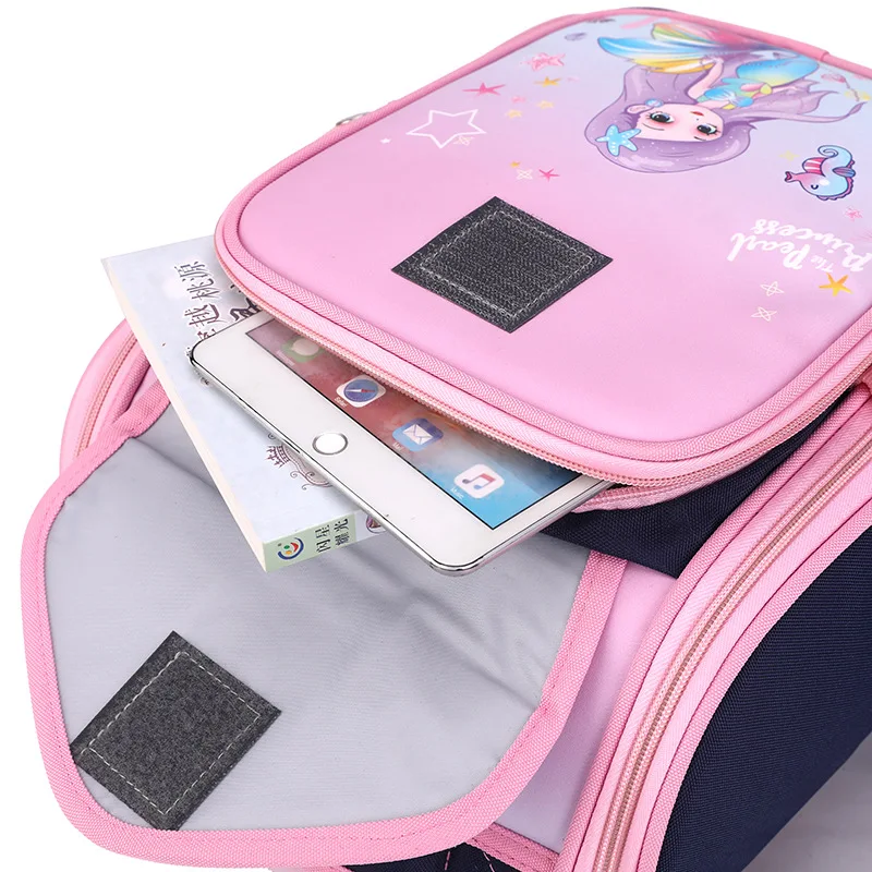 Natural Fish New Trolley Schoolbag Primary School Student Grade 1-6 Girl Lightweight Waterproof Large Capacity Cross-Border Hot