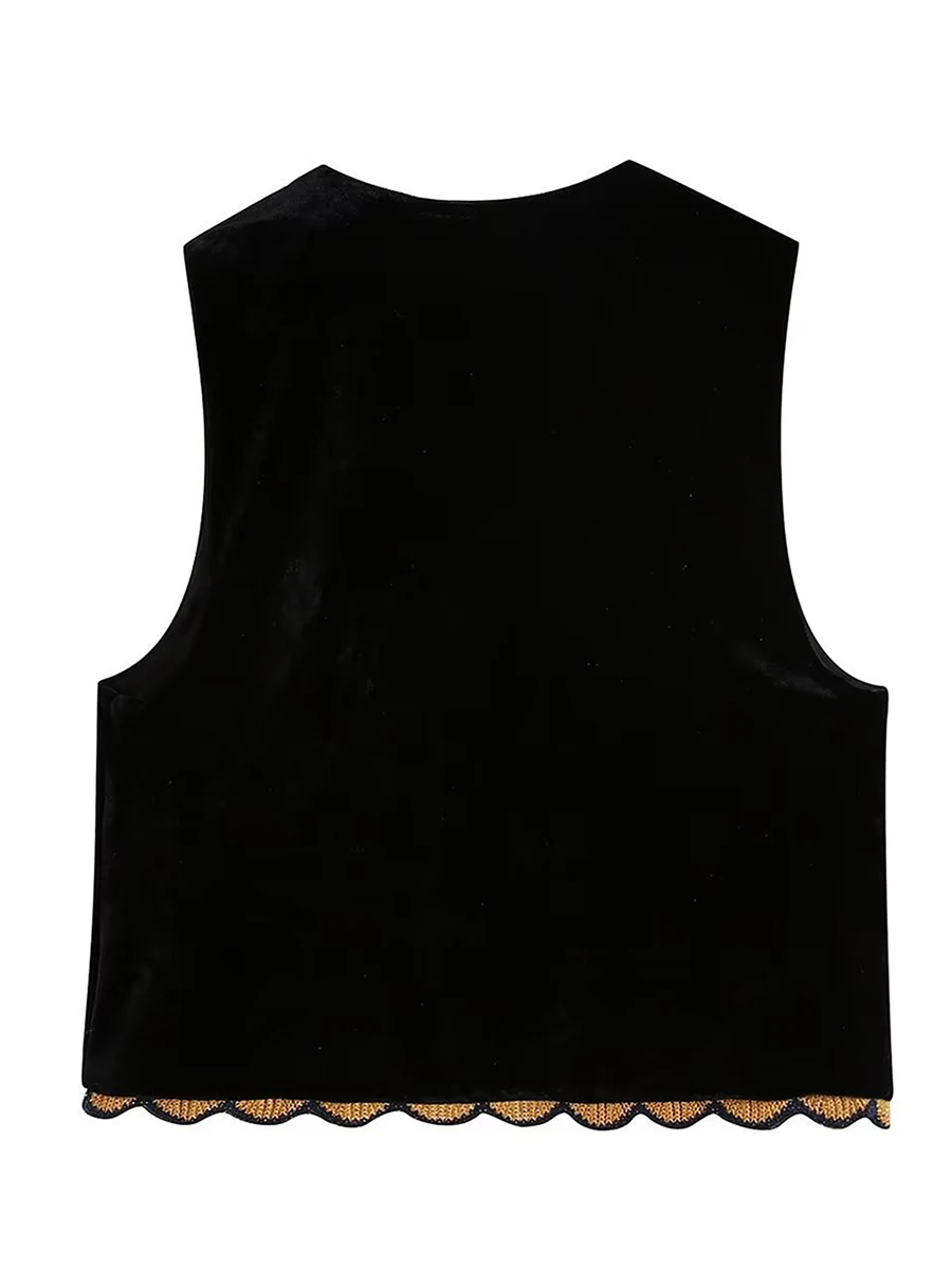 

Женский винтажный топ с цветочной вышивкой s Y2K, укороченная блузка без рукавов с V-образным вырезом, льняная Повседневная Уличная одежда, кардиган, верхняя одежда