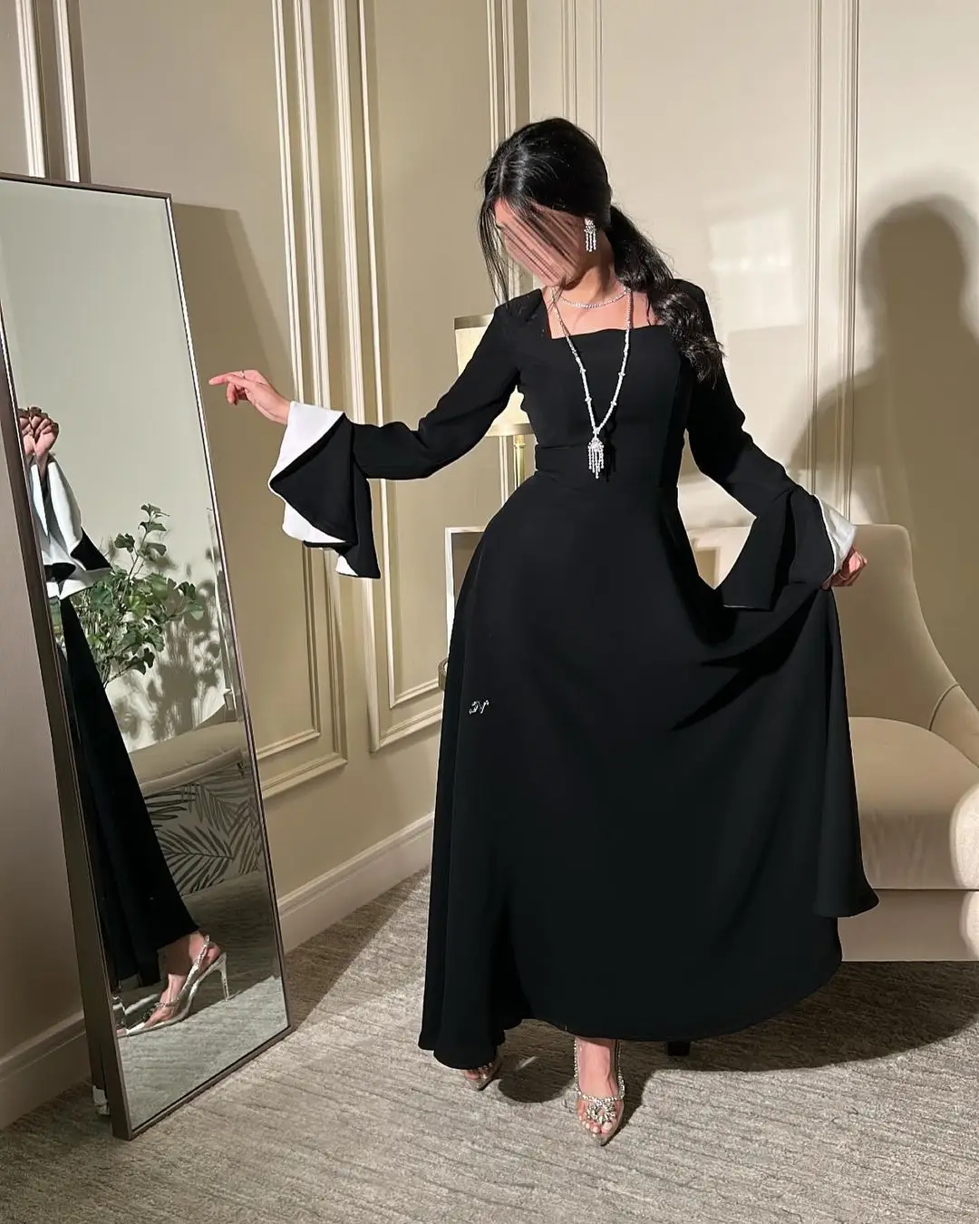 

New Black Prom Dress Elegant V-Neck Evening Party Dresses Mermaid Floor-Length Satin Formal Occasion Wedding Dresses Prom Dress