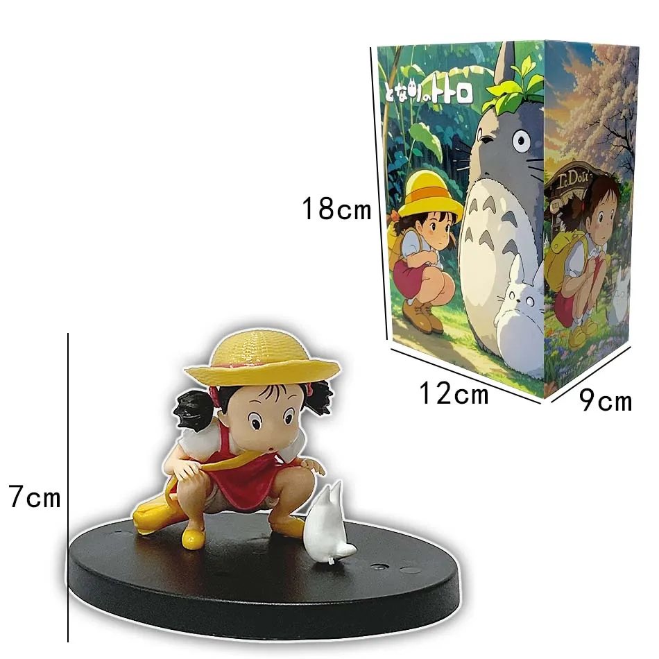 Anime Miyazaki Hayao Series Totoro Figure Mini Statue Cute Toys Room Ornaments Pvc Figures Toy Kid Gifts Collecctibles - 6