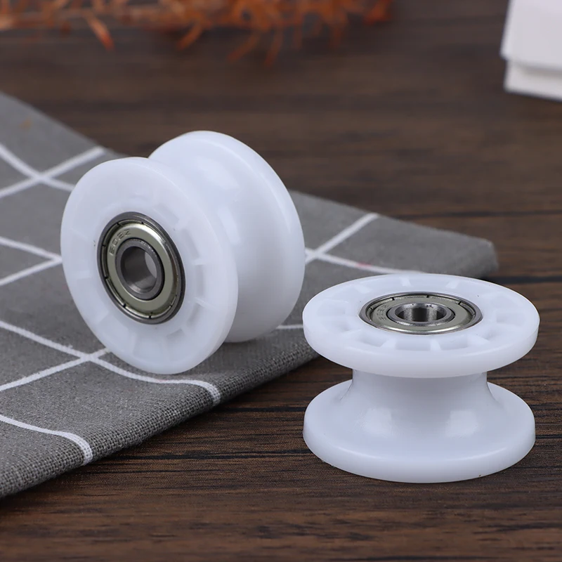 1Pcs Mechanical Pulley Grooved Wheel 608zz Dual Bearing Rolling Pulley Wheel Round Roller 8*42*24mm