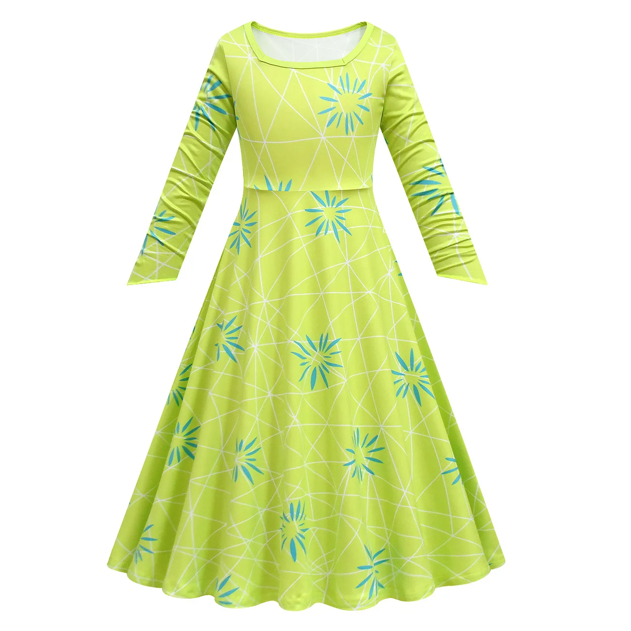 thumbnail image 1 of Nuevos vestidos de princesa de dibujos animados Inside Out 2 para niñas, disfraz de Joy Inspired and Envy, vestido de cosplay + máscara + conjuntos de peluca, regalo de cumpleaños, 1 of 5