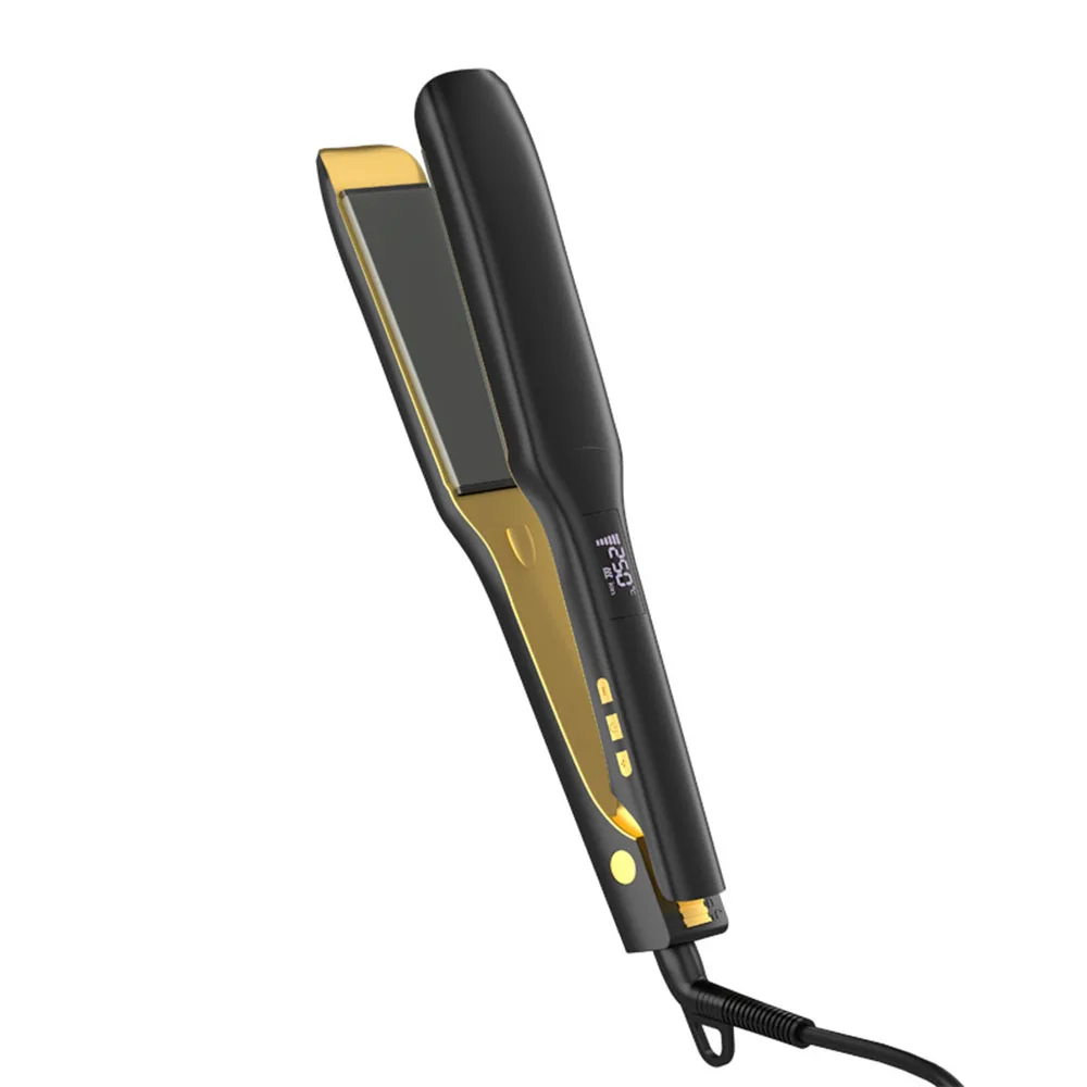 Professional Hair Straightener with Negative Ions Generator Ceramic Coating Plates LCD Flat Iron PTC Heating Hair Styling Tools max 250℃ 480℉ professional hair straightener with negative ions generator ceramic coating plate lcd 2 in 1 flat iron mch heating