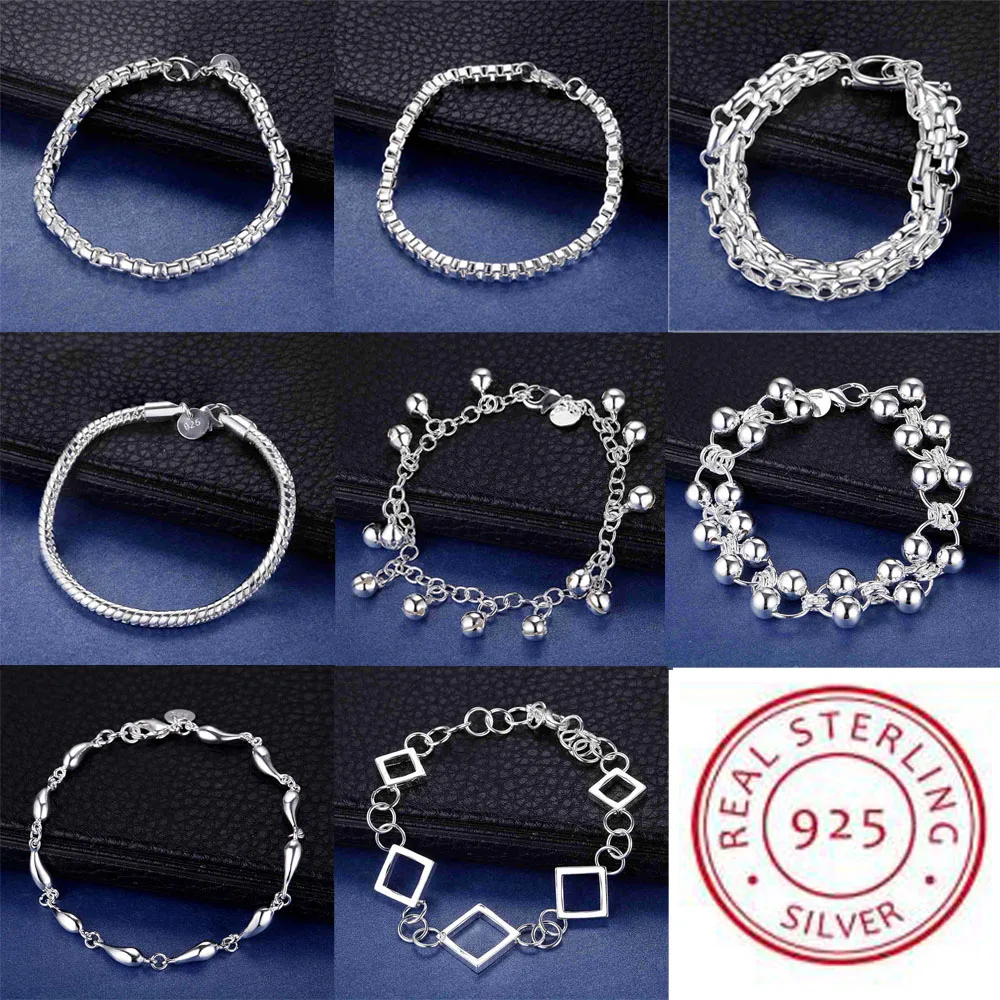 269100-c5addb.jpg Sc025dcd23a2143ca990841850d527074U New 925 Sterling Silver Bead Heart High Quality Romance Bracelet Chain For Women Engagement Party Wedding Jewelry Gift Mallzona