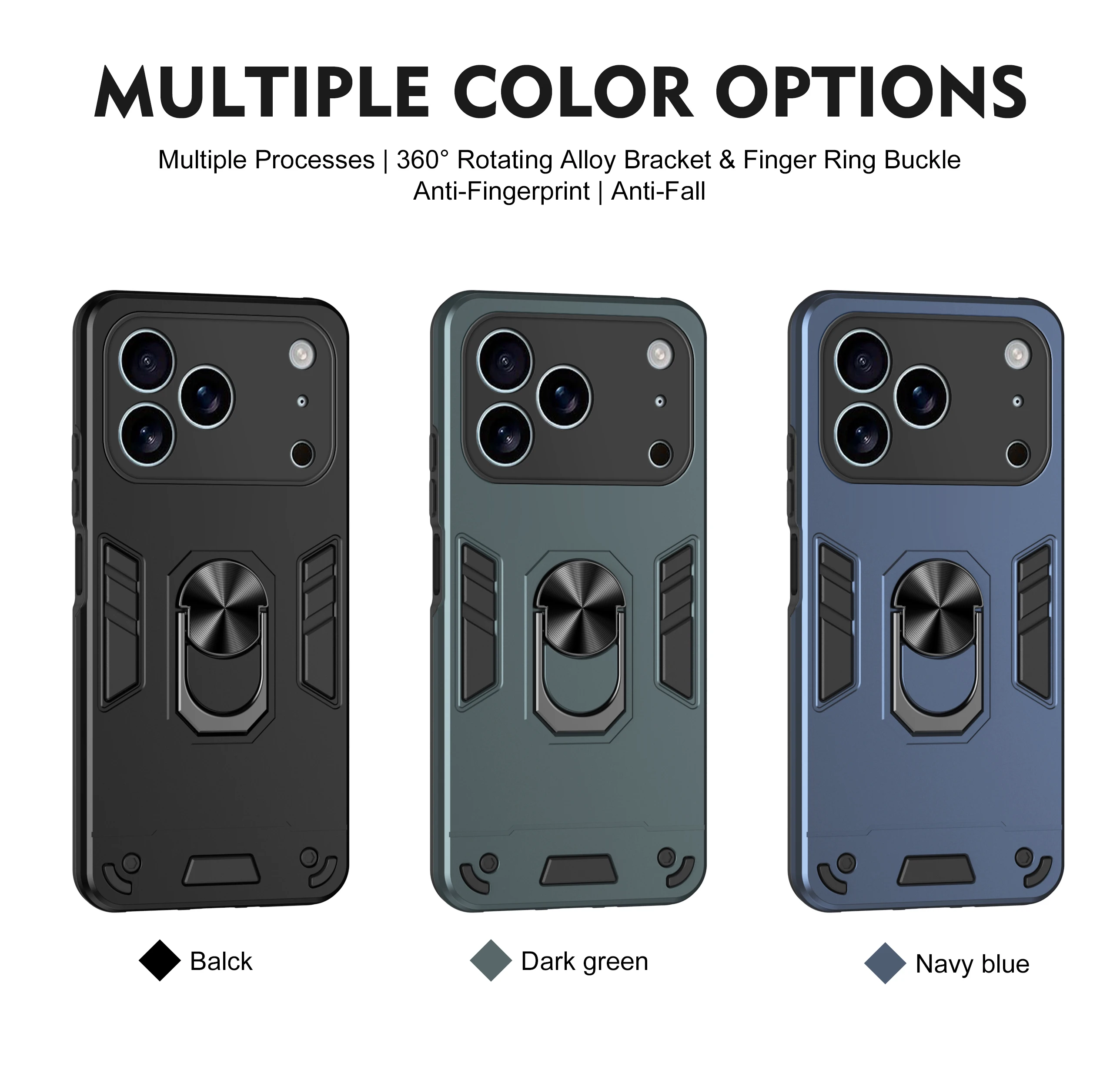 Ultimate Shockproof Protective Phone Case with Ring Stand Holder