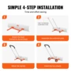 VEVOR Snow Shovel with Wheels 36in for Driveway Heavy Duty Shovel Pusher with Wide Blade and U-shaped Aluminum Alloy Handle 4