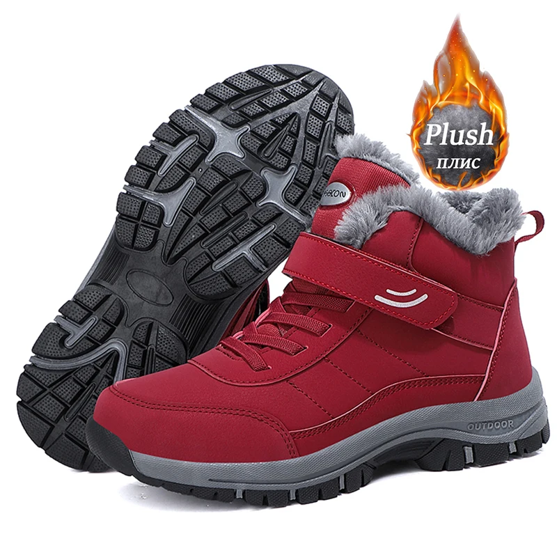 Botas de nieve cortas de felpa para mujer TIOZONEY