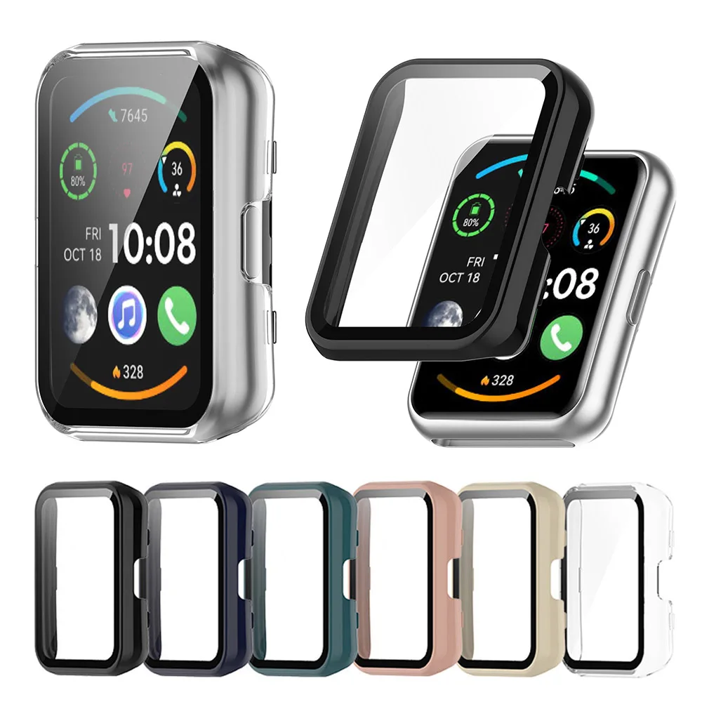 Durable Tempered Glass Protective Case for Huawei Watch Fit 2 – Full Screen Protector Shell Bumper