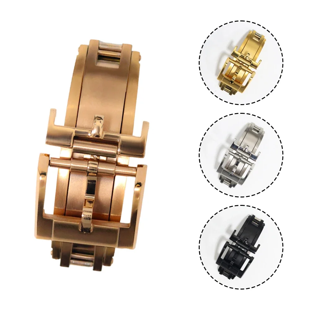 AILANG Luxuriöse Polierte Uhrenschließe 16mm 18mm 20mm Schmetterlings-Faltschließe für Longines Rolex Uhrenarmband Reparaturteile – Detail 13
