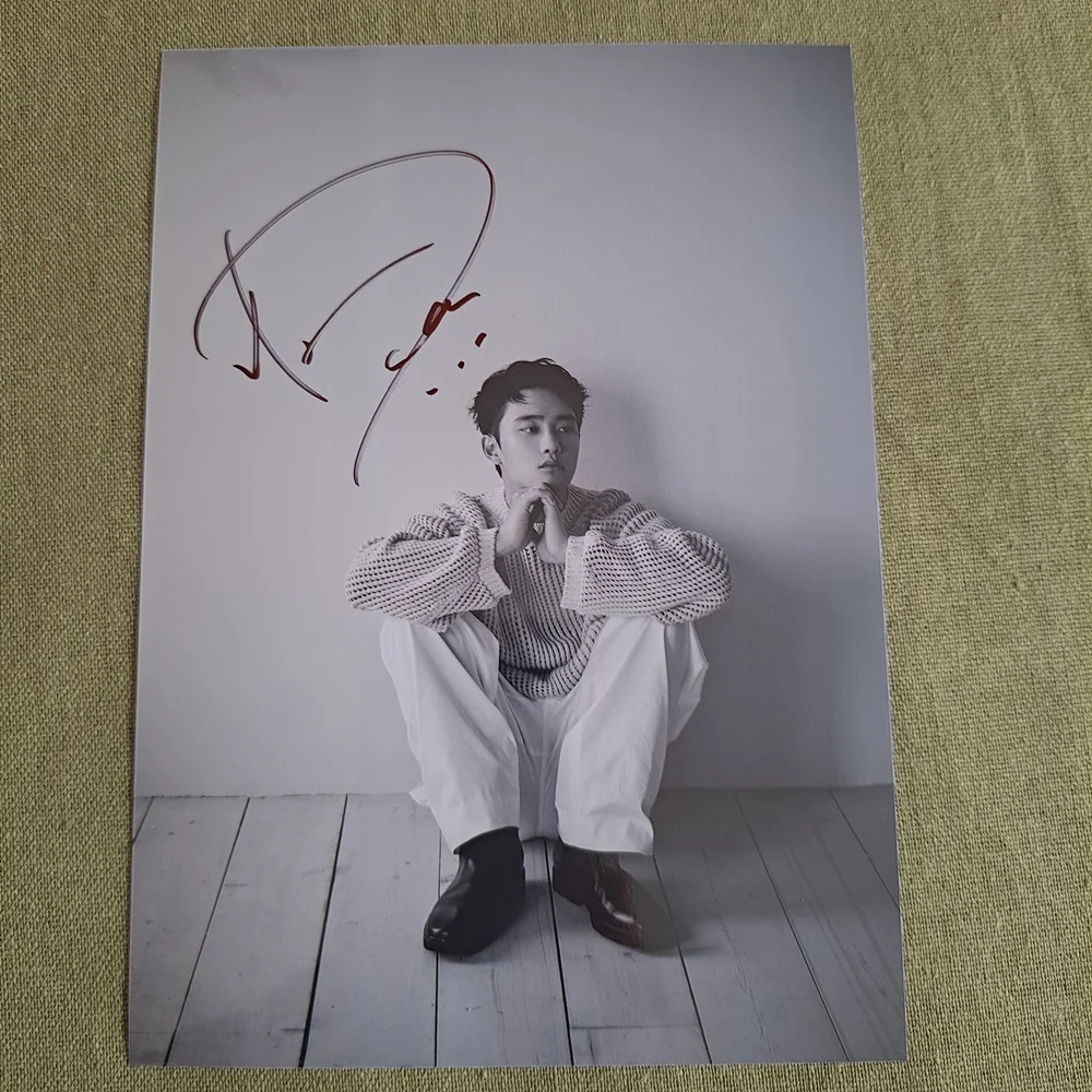 EXO D.O. サイン 署名されたexo d.o dohkyungsooサイン入りオリジナル写真5*7 K-POP