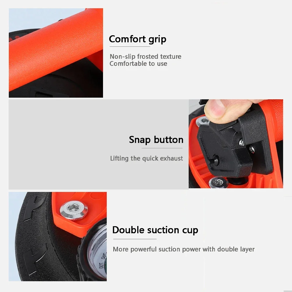 8 Inch Vacuum Suction Cup Glass Lifter Powerful Heavy Duty Vacuum Lifter for Granite & Glass Lifting Window Replacement