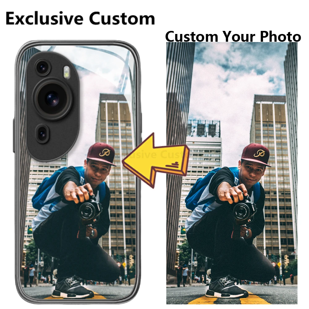 

Exclusive Custom Personalized Glass Phone Case for Huawei P50 P40 P30 LITE P20 P10 PRO P8 DIY Cover Customized Design Name Photo